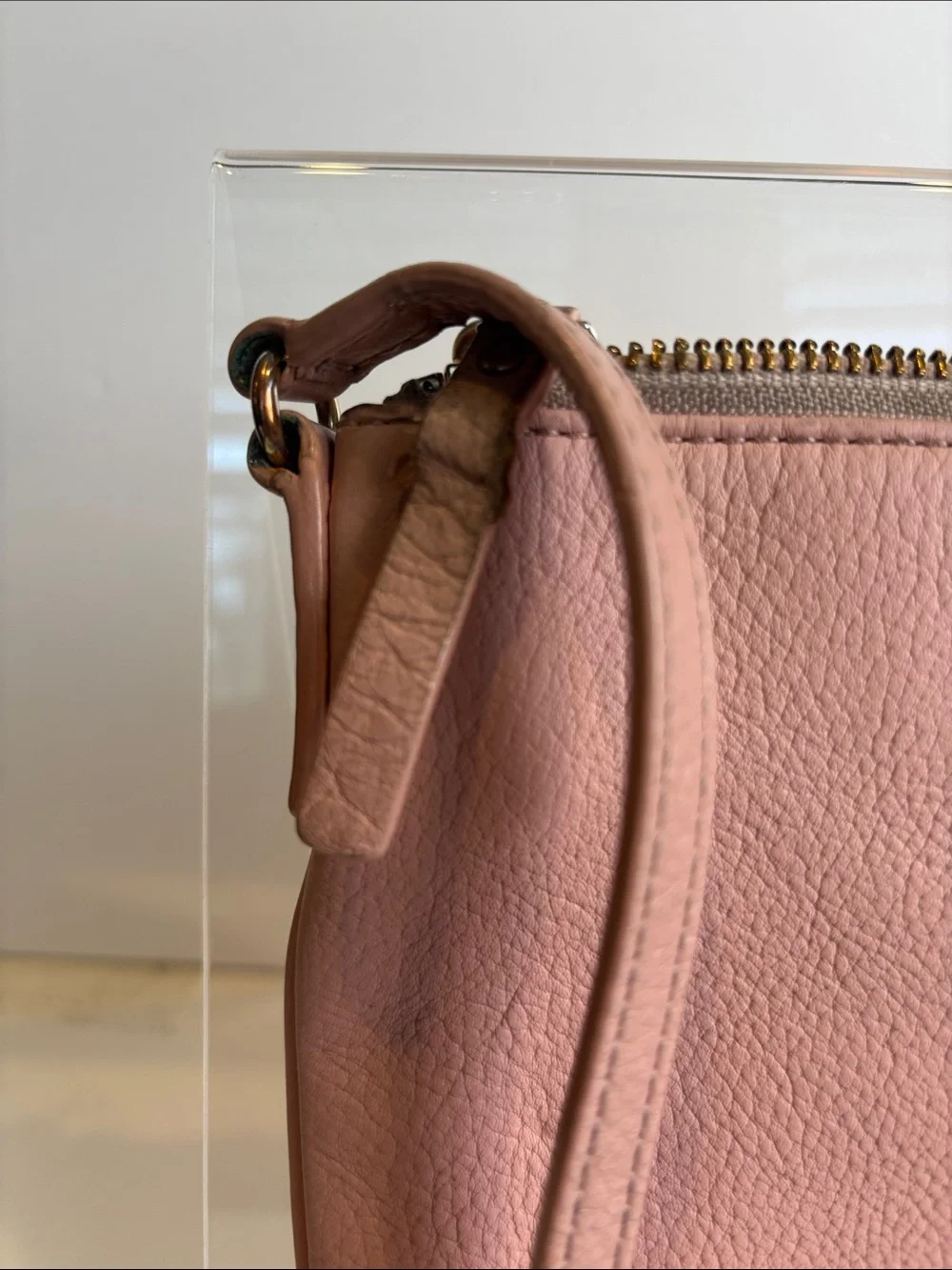 kate spade Pink Pebbled Leather Crossbody with Bow Detail
